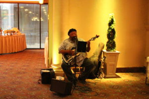 Ahmad Ali playing during the cocktail hour