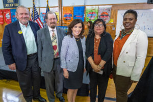 Governor Kathy Hochul meets with Ian Wilder, Executive Director of Long Island Housing Services, and other LI Pro Homes advocates